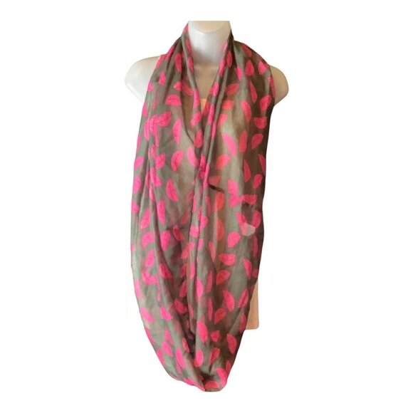 Pink Umbrella Scarf Wrap Women's Lightweight Sheer Polyester 70x180cm - Picture 1 of 5